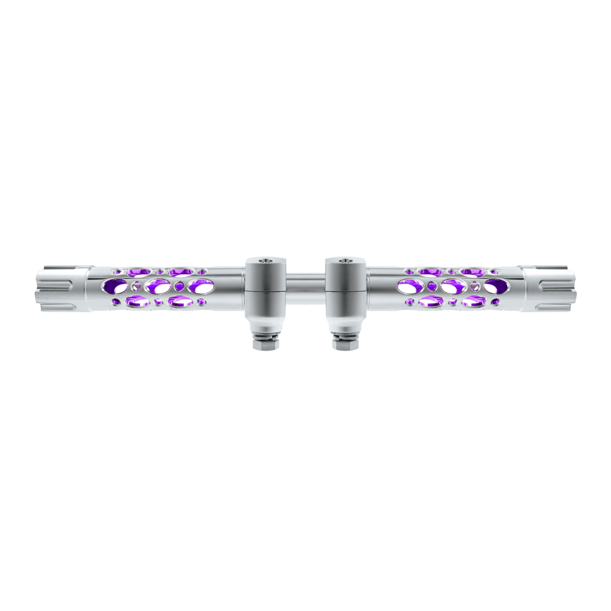 Austin Gun Cylinder Hood Ornament With LED-Chrome/Purple LED