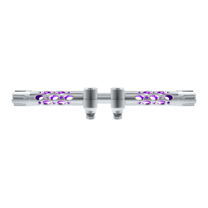 Austin Gun Cylinder Hood Ornament With LED-Chrome/Purple LED