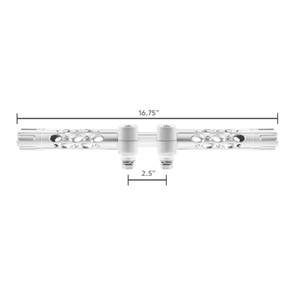 Austin Gun Cylinder Hood Ornament With LED-Chrome/Purple LED