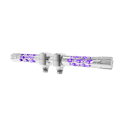 Austin Gun Cylinder Hood Ornament With LED-Chrome/Purple LED