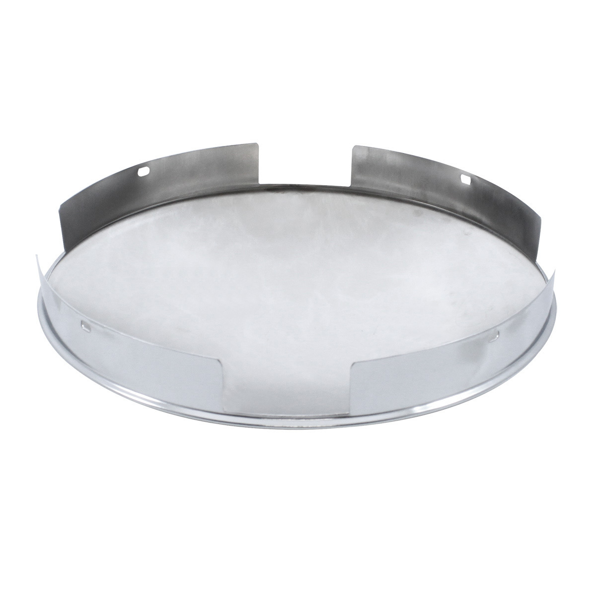4 Even Notched Chrome Dome Front Hubcap - 1" Lip