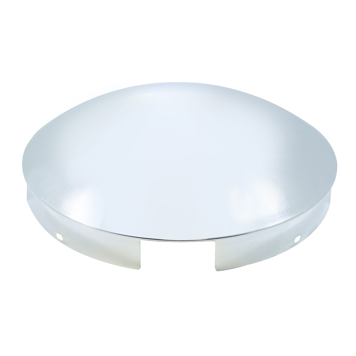 4 Even Notched Chrome Dome Front Hubcap - 1" Lip