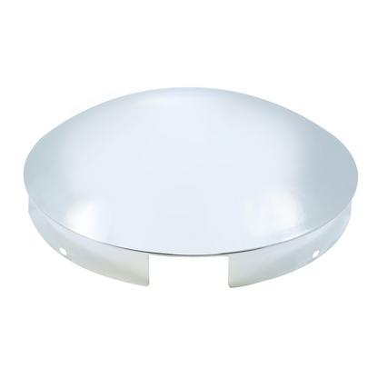 4 Even Notched Chrome Dome Front Hubcap - 1" Lip