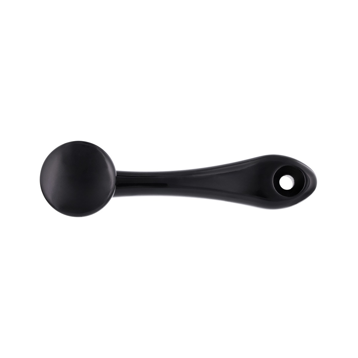 Black Die-Cast Window Crank With 16-Spline 7/16” OD Adapter - Plain