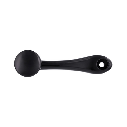 Black Die-Cast Window Crank With 16-Spline 7/16” OD Adapter - Plain
