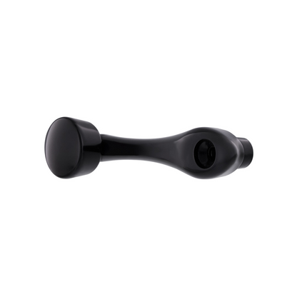 Black Die-Cast Window Crank With 16-Spline 7/16” OD Adapter - Plain