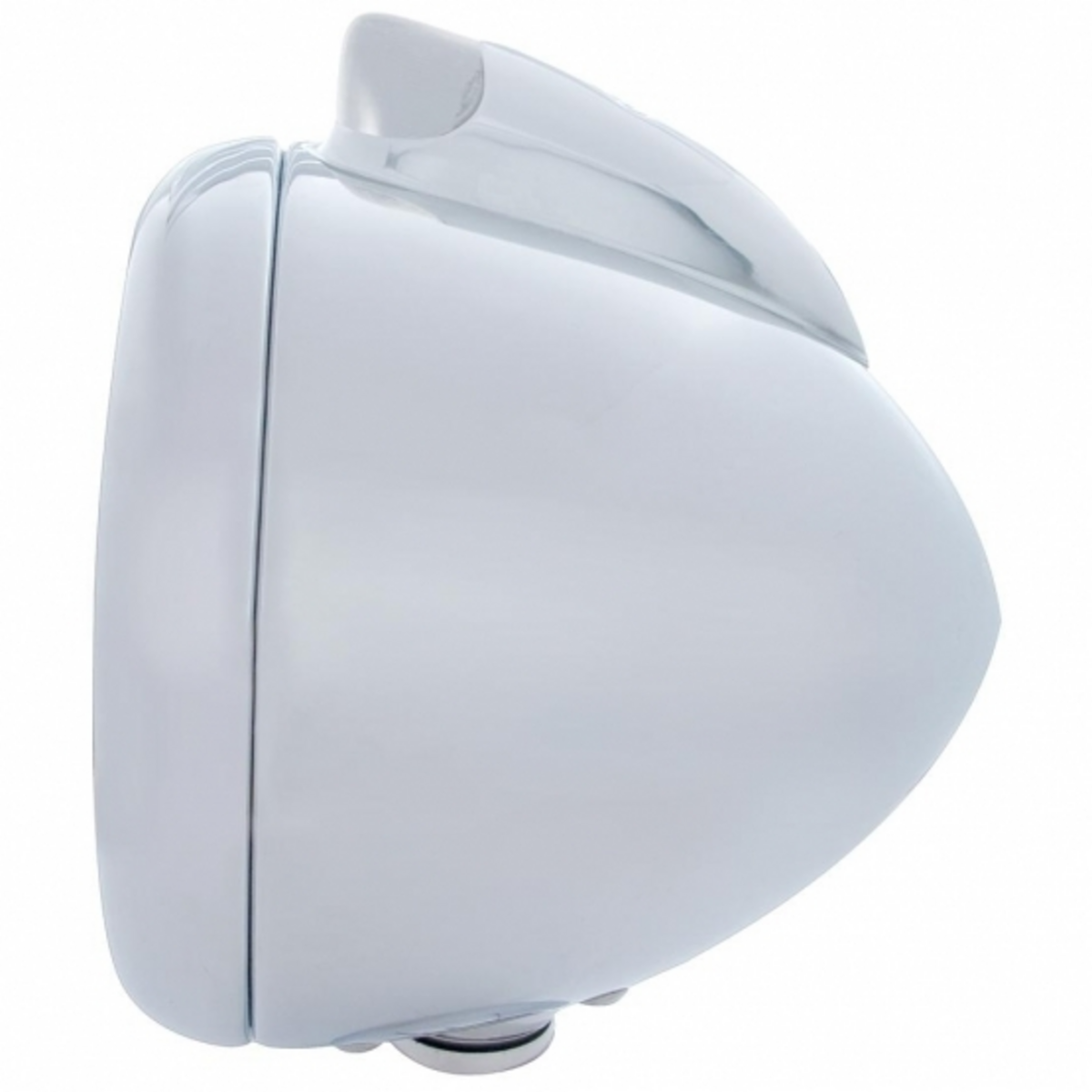 Stainless Steel Guide 682-C Headlight H4 With 10 Amber LED & Original Style LED Signal - Clear Lens