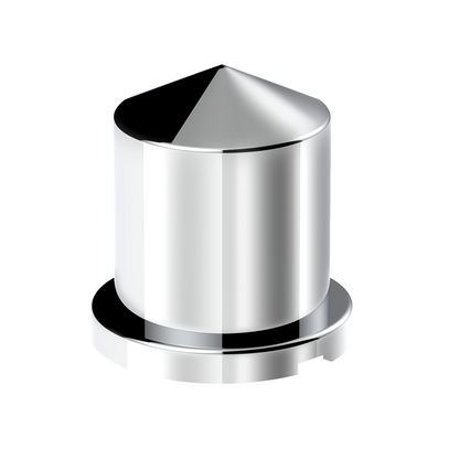1-1/8" X 1-7/8" Chrome Plastic Pointed Nut Cover - Push-On