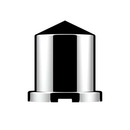 1-1/8" X 1-7/8" Chrome Plastic Pointed Nut Cover - Push-On