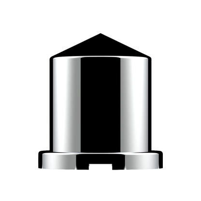 1-1/8" X 1-7/8" Chrome Plastic Pointed Nut Cover - Push-On