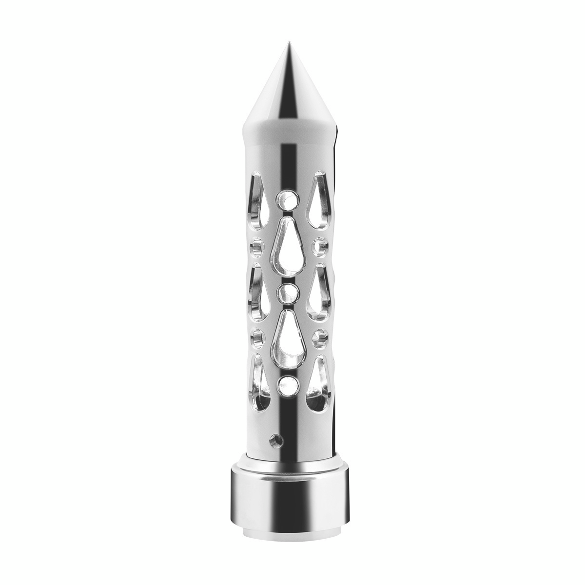Brooklyn Spike Gearshift Knob With LED 9/10 Speed Adapter - Chrome/White LED