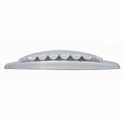 12 LED Reflector Rectangular Light With Bezel (Clearance/Marker) - Red LED/Clear Lens