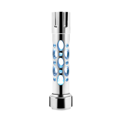 Austin Gun Cylinder Gearshift Knob With LED 9/10 Speed Adapter - Chrome/Blue LED