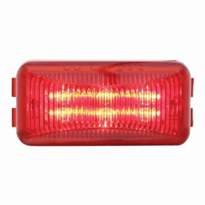 6 LED Rectangular Light (Clearance/Marker) - Red LED/Red Lens