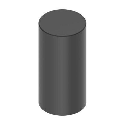 33mm X 4-1/4" Matte Black Tall Cylinder Nut Cover - Thread-On (Bulk)