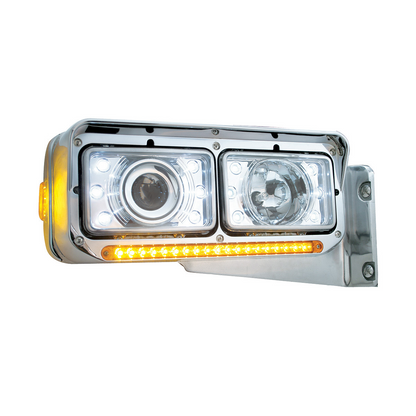 4" X 6" Crystal Projection Headlight With 6 White LED Position Light - Low Beam