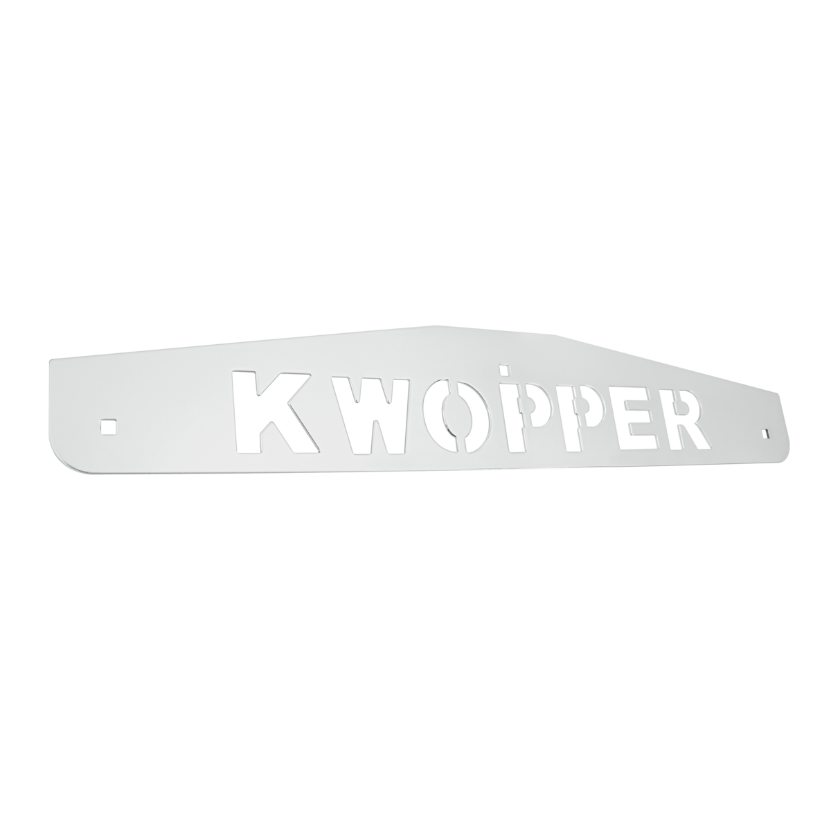 4" X 24" Chrome Kwopper Bottom Mud Flap Plate - Bolt Thru