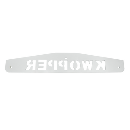 4" X 24" Chrome Kwopper Bottom Mud Flap Plate - Bolt Thru