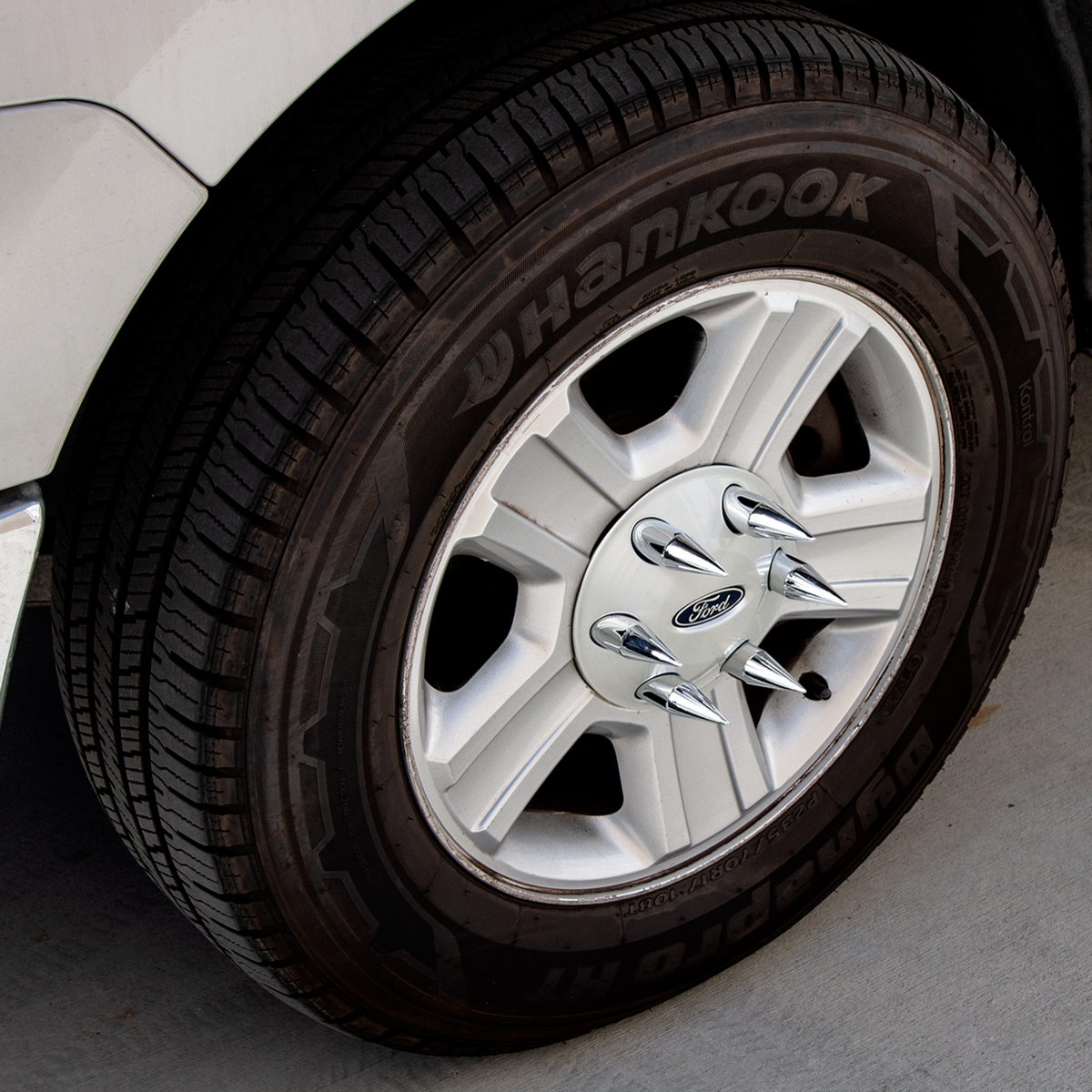 Chrome Spike Nut Cover For 2004-2014 Ford F-150 With OE Steel Wheel - Push-On (Bulk)