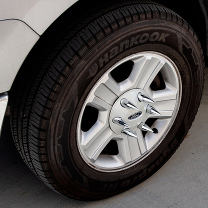 Chrome Spike Nut Cover For 2004-2014 Ford F-150 With OE Steel Wheel - Push-On (Bulk)