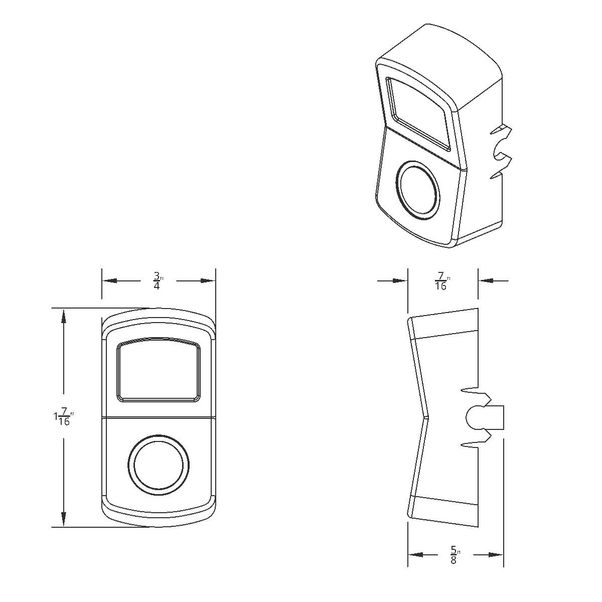 "Load Light" Chrome Rocker Switch Cover - Plain