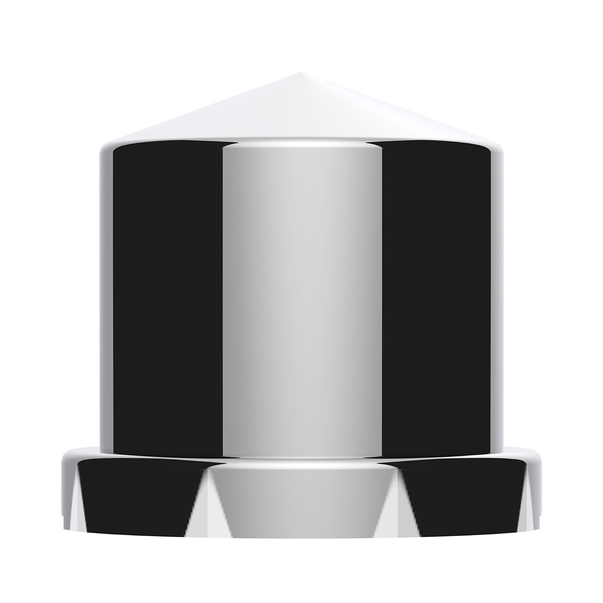 15/16" X 1-1/2" Chrome Plastic Pointed Nut Cover - Push-On