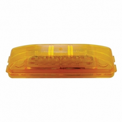 12 LED Rectangular Light (Clearance/Marker) - Amber LED/Amber Lens