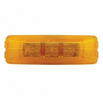 12 LED Rectangular Light (Clearance/Marker) - Amber LED/Amber Lens