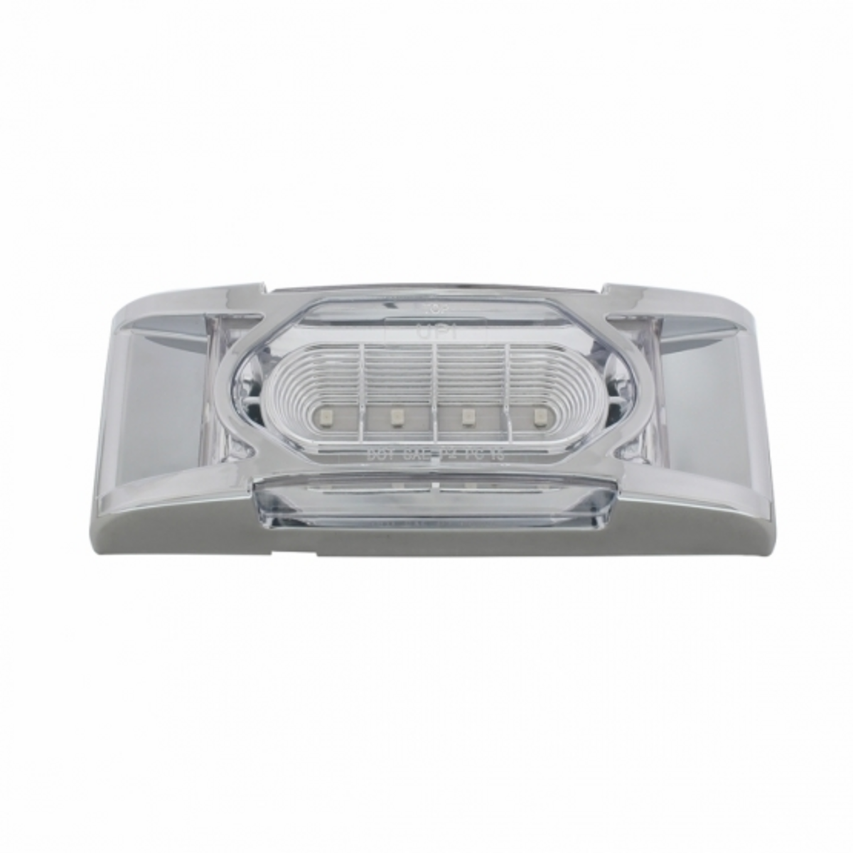 16 LED Reflector Light (Clearance/Marker) With Chrome Bezel - Red LED/Clear Lens