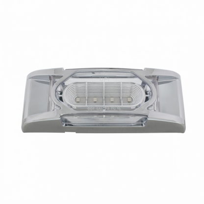 16 LED Reflector Light (Clearance/Marker) With Chrome Bezel - Red LED/Clear Lens