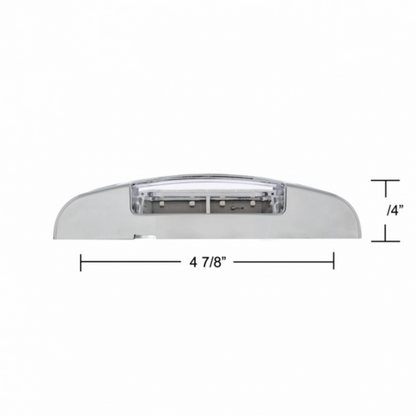 16 LED Reflector Light (Clearance/Marker) With Chrome Bezel - Red LED/Clear Lens