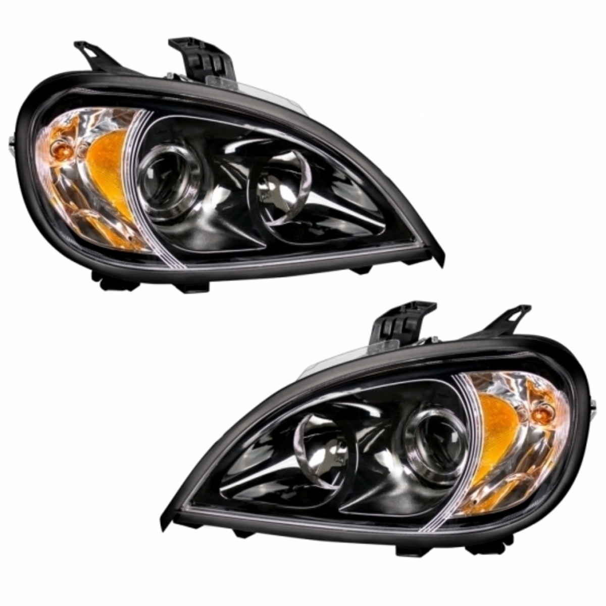 Blackout Projection Headlight Set For 2001-2020 Freightliner Columbia (Pair)