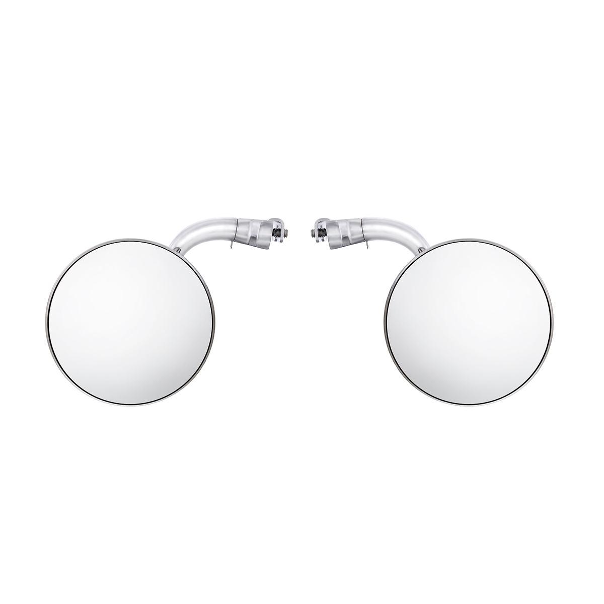 4" Curved Arm Peep Mirror Bundle With Convex Mirror Glass & LED Turn Signal (Pair)