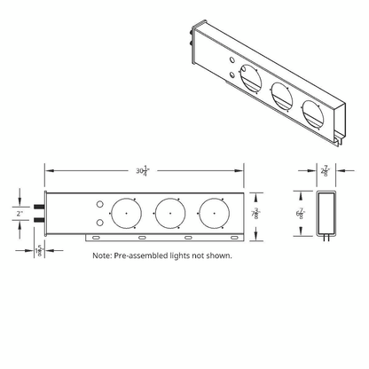 2" Bolt Pattern SS Spring Loaded Bar With 6X 4" 13 LED Abyss Lights & Visors - Red LED/Red Lens (Pair)