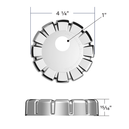 Chrome Plastic Fuel Cap Cover For Kenworth - Locking