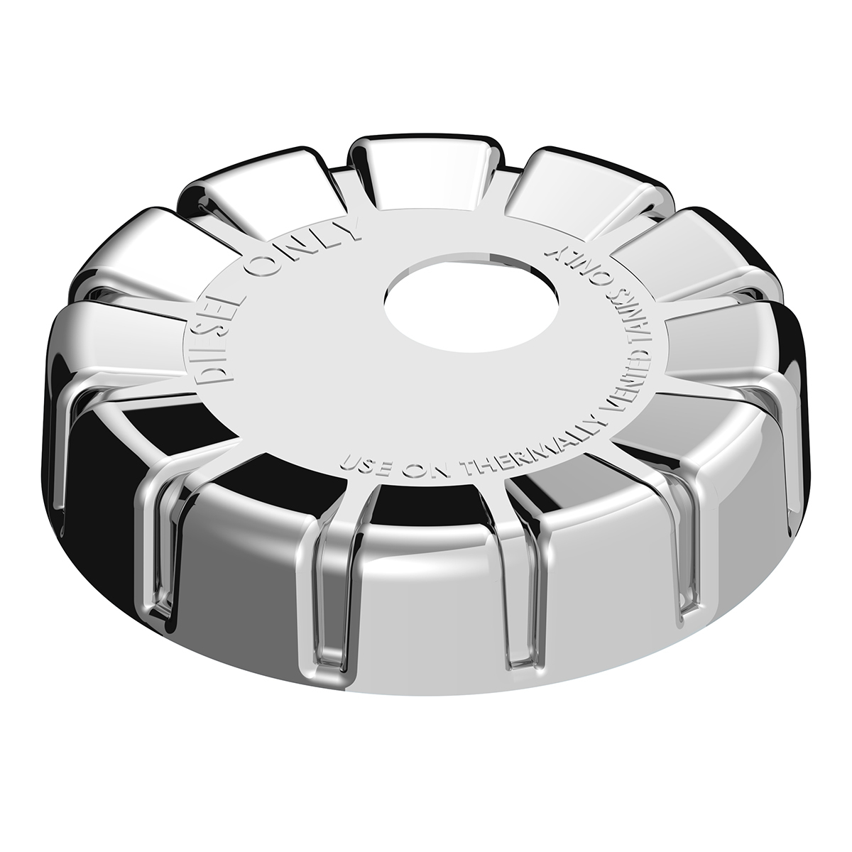 Chrome Plastic Fuel Cap Cover For Kenworth - Locking