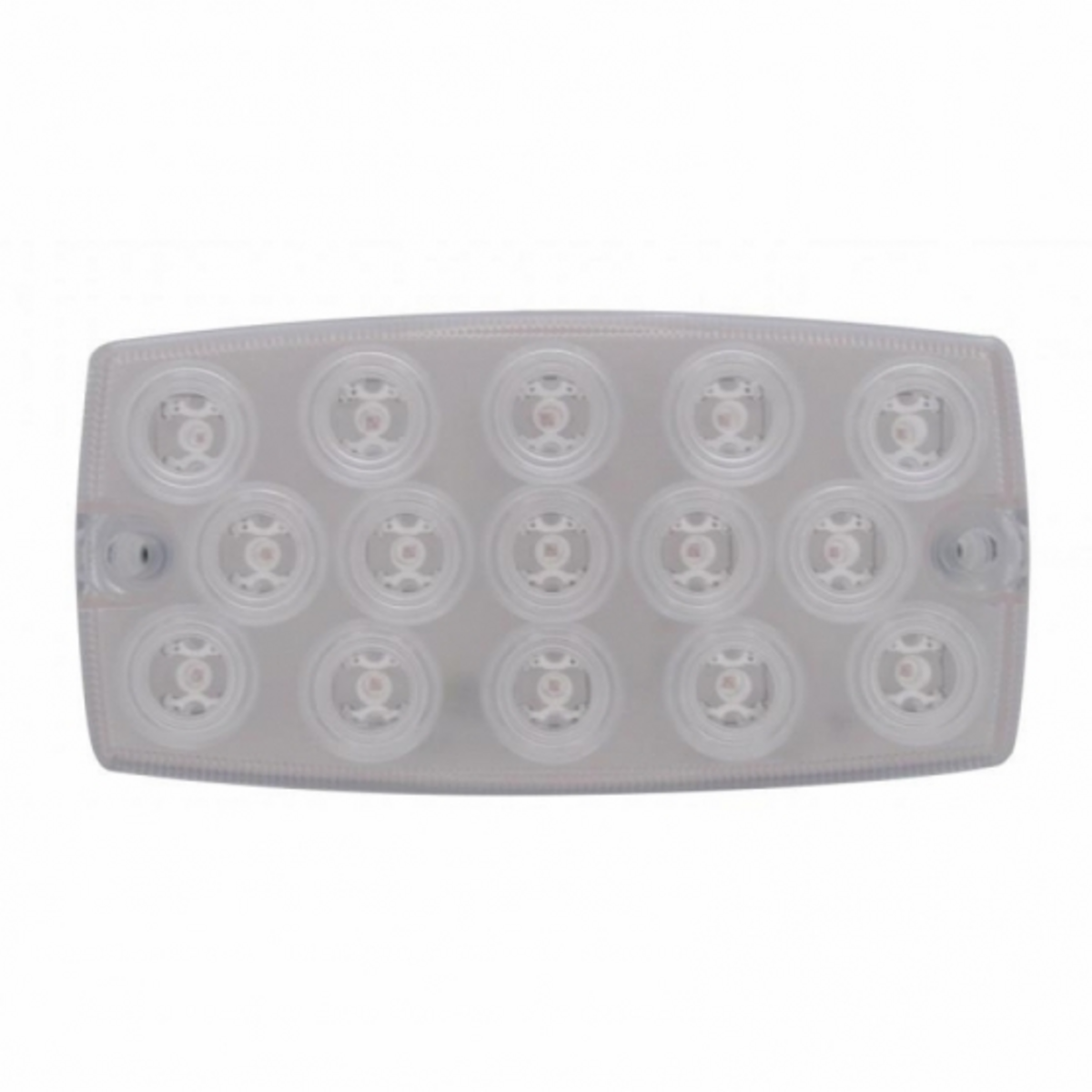 15 LED Rectangular Light (Stop, Turn & Tail) - Red LED/Clear Lens (Bulk)