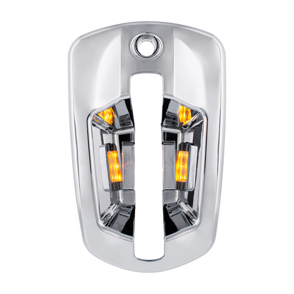 6 LED Chrome Door Handle Cover For 2018-2026 Freightliner Cascadia - Driver, Amber LED