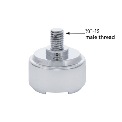 1/2"-13 Thread-On Shift Knob Mounting Adapter For Eaton Fuller Style 9/10 Shifter - Chrome (Bulk)