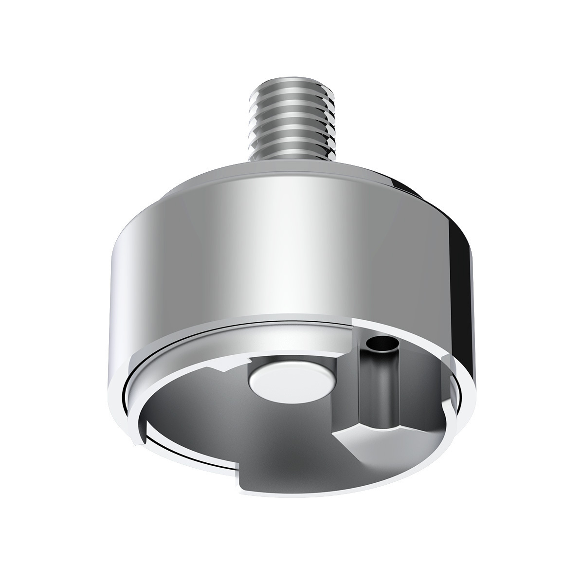 1/2"-13 Thread-On Shift Knob Mounting Adapter For Eaton Fuller Style 9/10 Shifter - Chrome (Bulk)