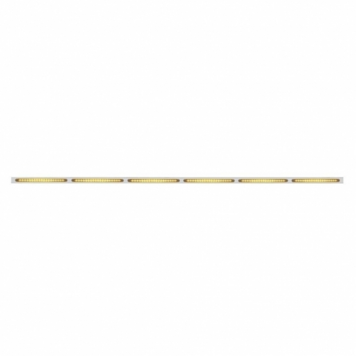 79-1/2" Stainless Bumper Light Bracket With 6X 19 LED 12" Light Bars - Amber LED/Amber Lens
