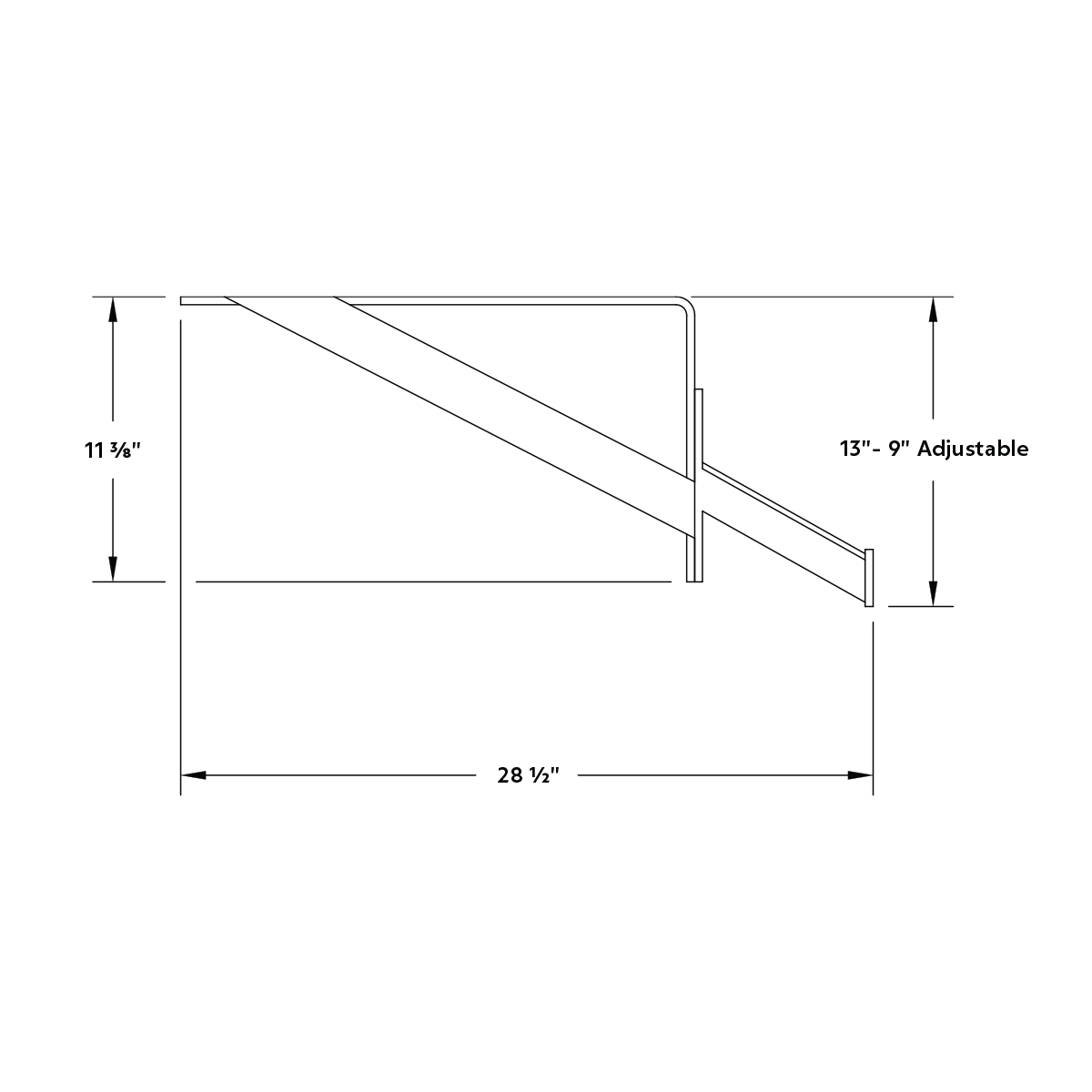 29" 430 Stainless Steel Universal Heavy Duty Half Fender Mounting Arm Kit (Pair)