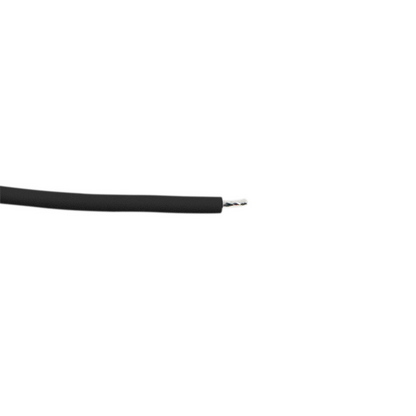 6" Single Lead Wire With .180 Bullet Termination & Stripped End - Black (10 Pcs)