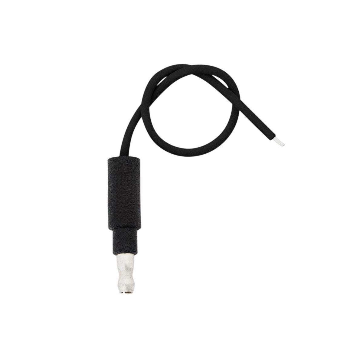 6" Single Lead Wire With .180 Bullet Termination & Stripped End - Black (10 Pcs)