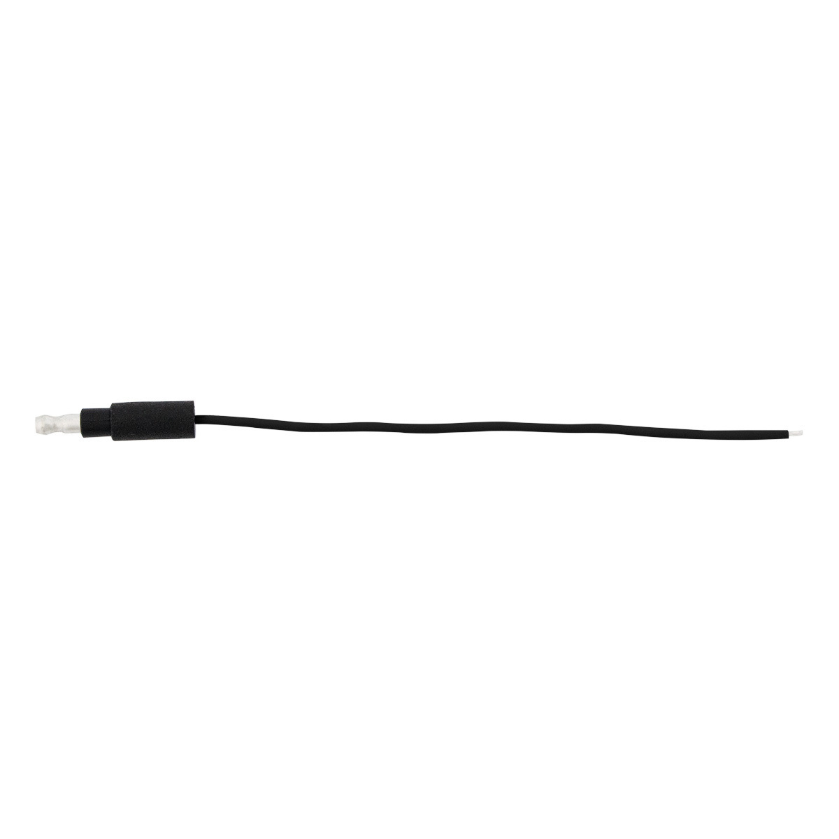 6" Single Lead Wire With .180 Bullet Termination & Stripped End - Black (10 Pcs)