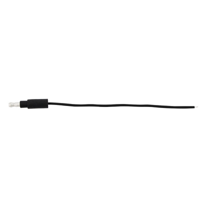 6" Single Lead Wire With .180 Bullet Termination & Stripped End - Black (10 Pcs)