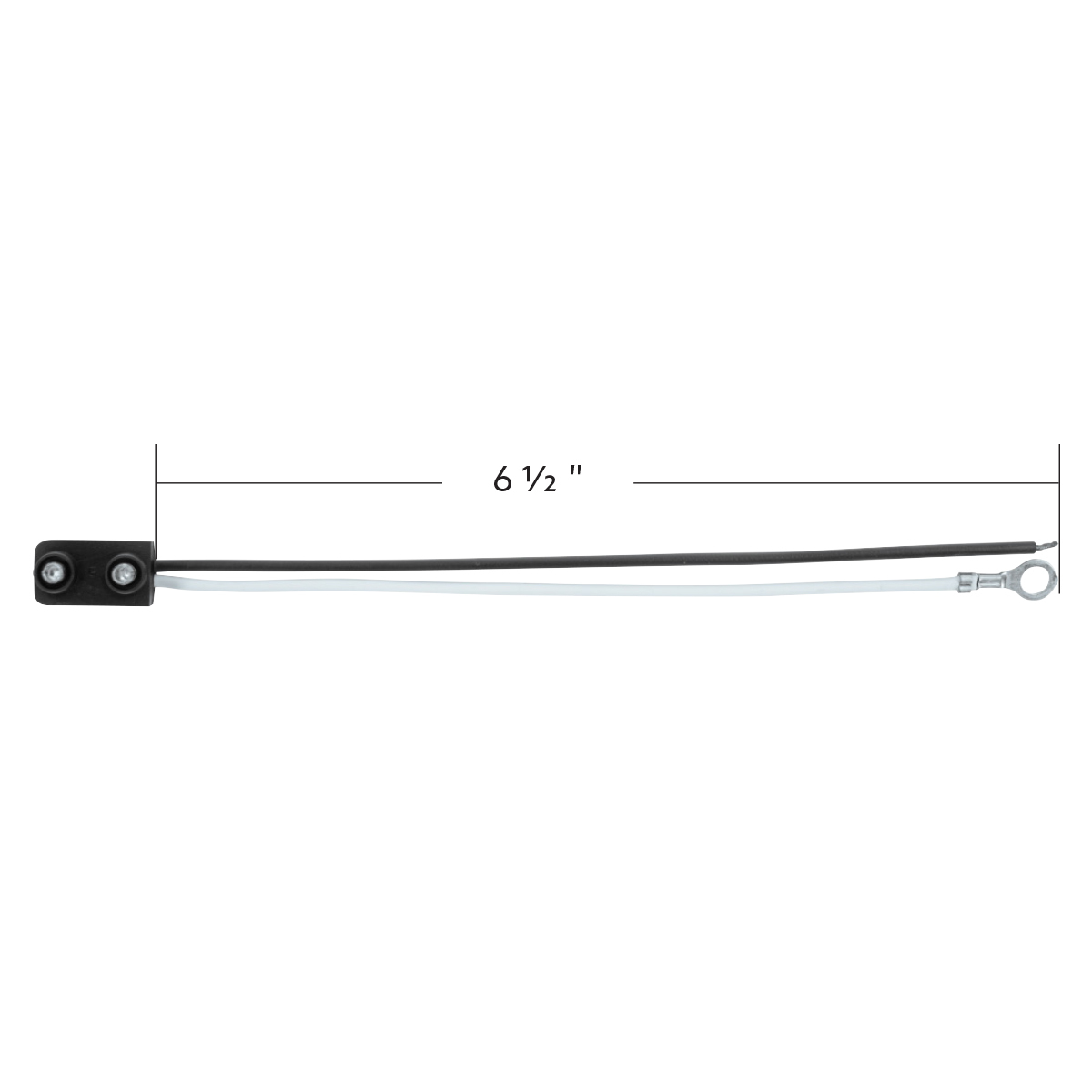 2 Wire Pigtail With 2 Prong Plug - 6" Lead (50-Pack)
