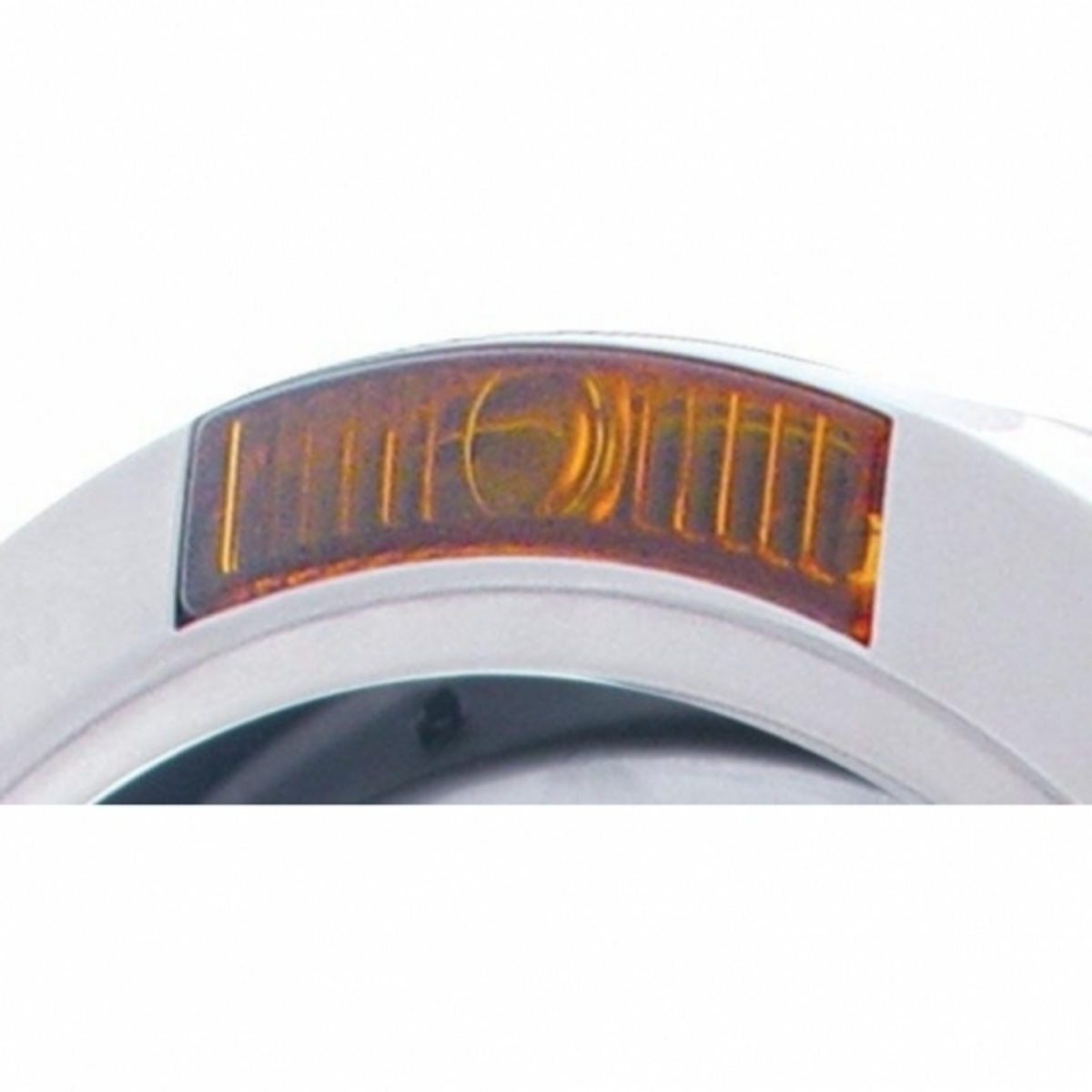 Stainless Steel Bullet Classic Headlight No Bulb With Turn Signal Light - Amber Lens