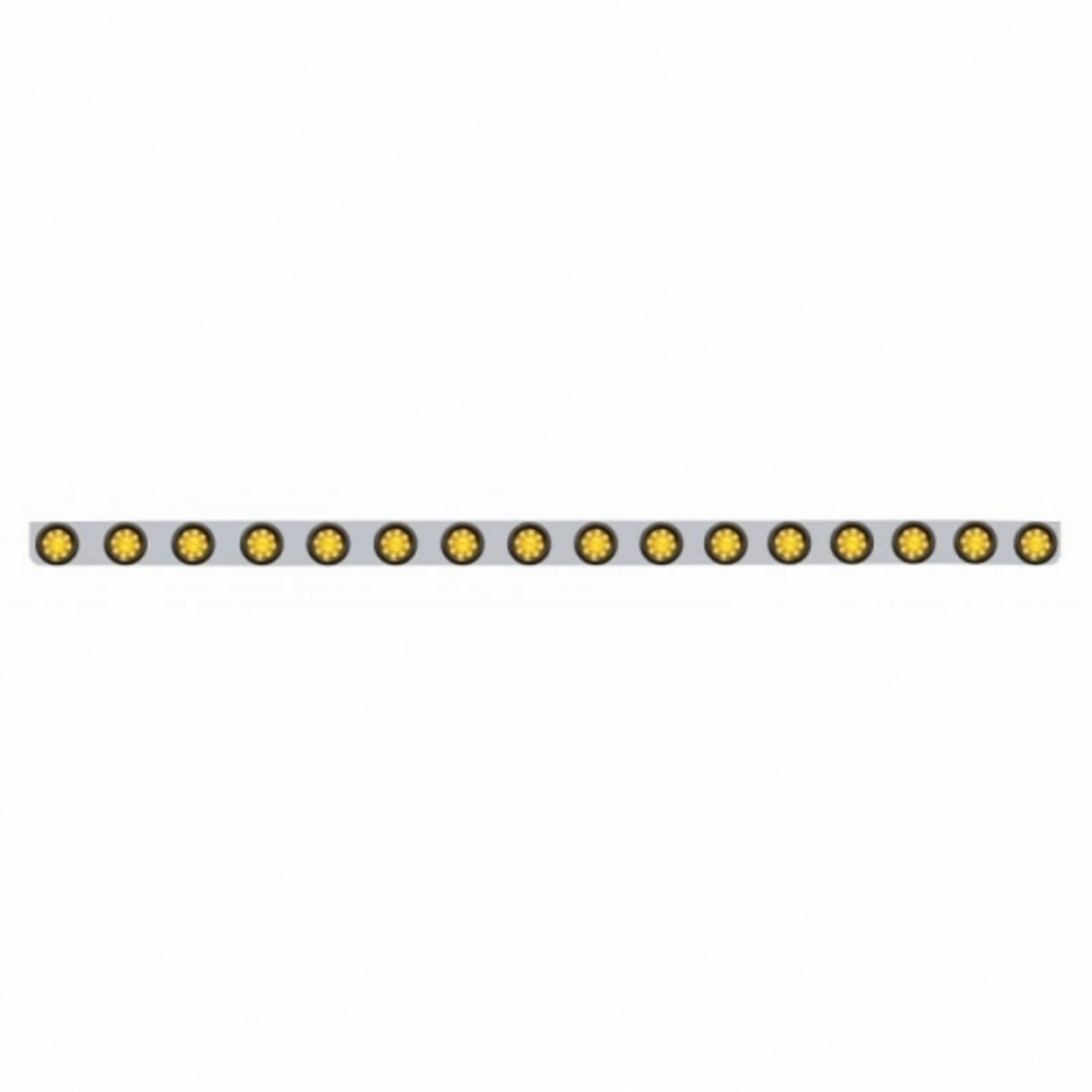 79-1/2" SS Bumper Light Bracket With 16X 9 LED 2" Beehive Light -Amber LED & Lens