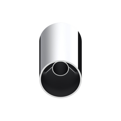 33mm X 4-1/4" Chrome Plastic Tall Cylinder Nut Cover - Thread-On (Bulk)